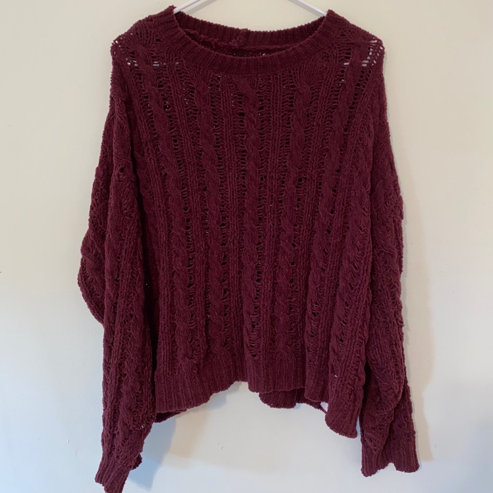 American Eagle XL Dark Purple Sweater